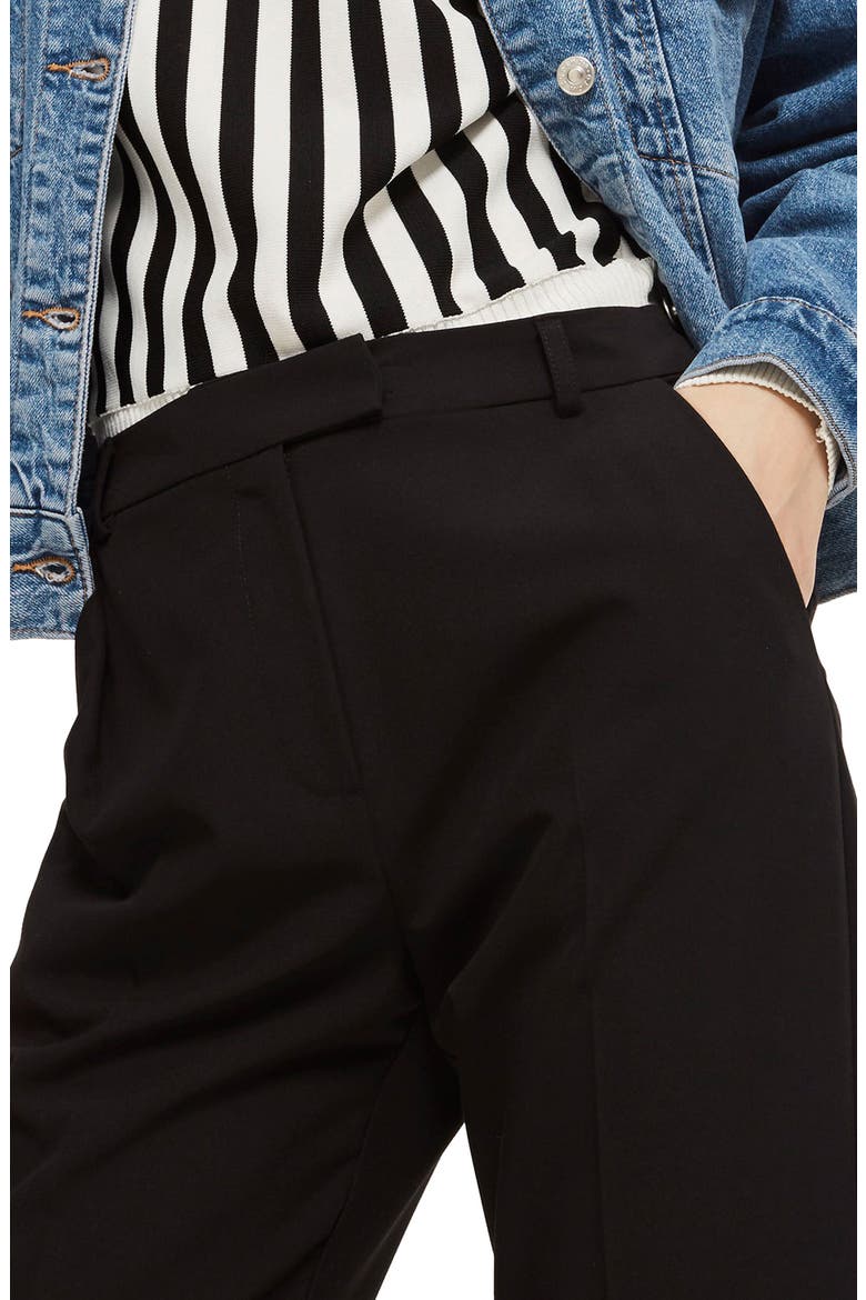 Slim Kick Flare Trousers, Alternate, color, BLACK
