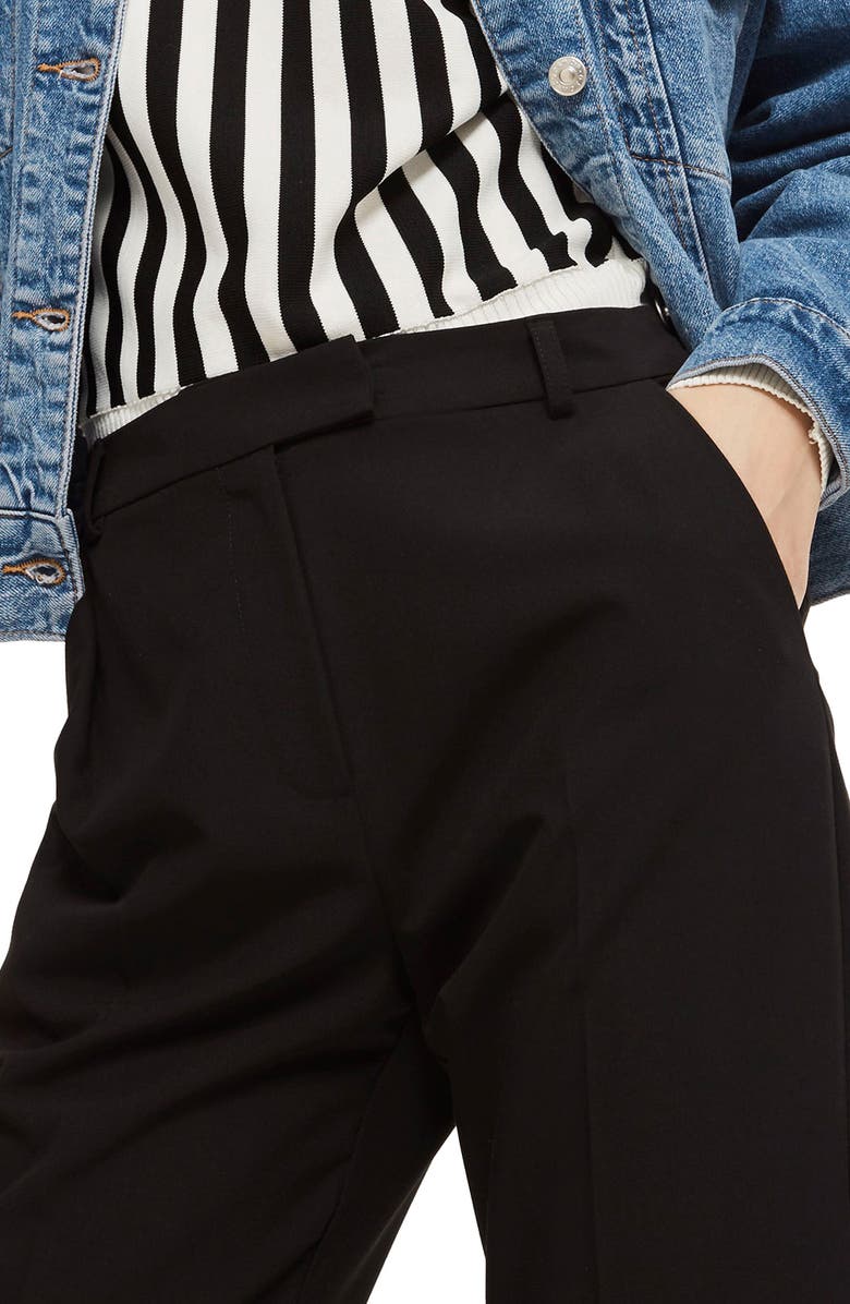 Topshop Slim Kick Flare Trousers, Alternate, color, 