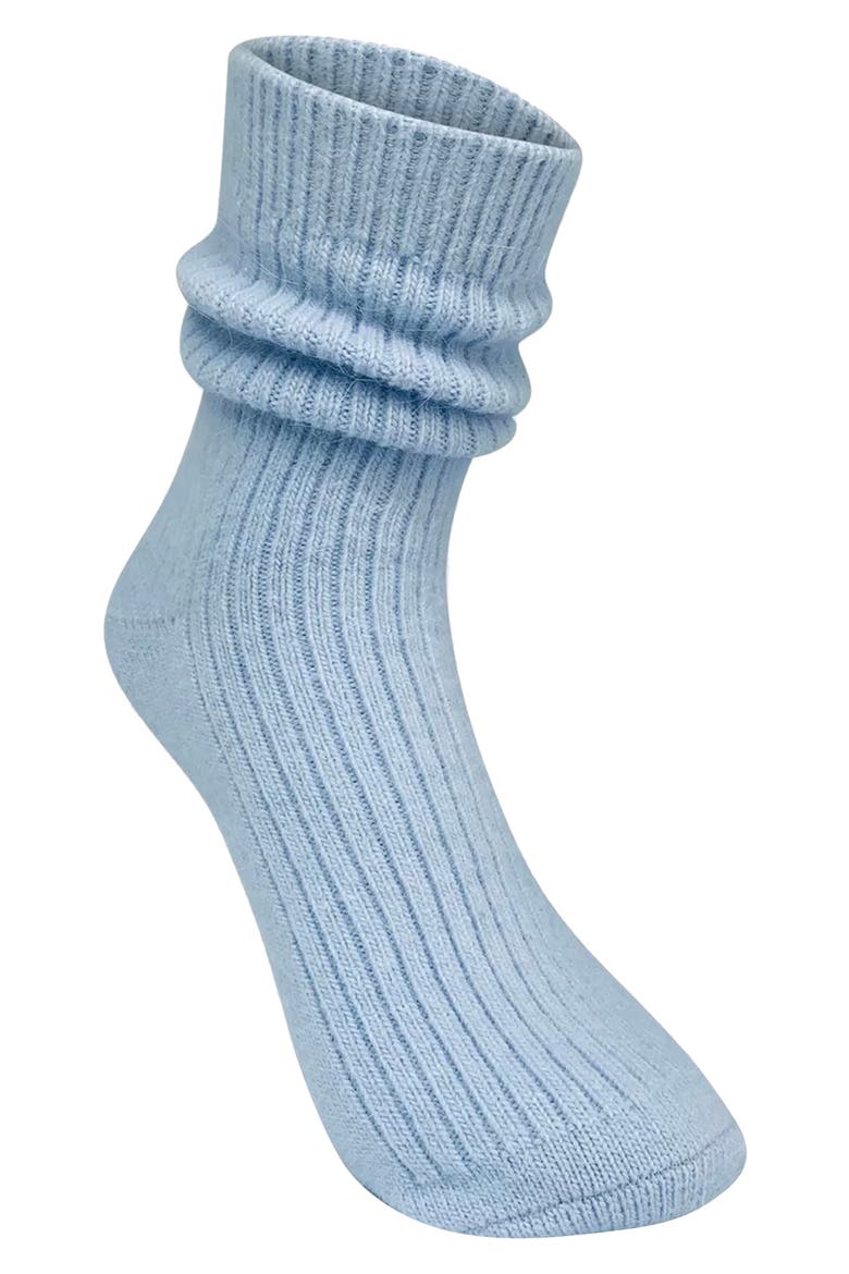 Cashmere Blend Cloud Socks, Alternate, color, POWDER BLUE