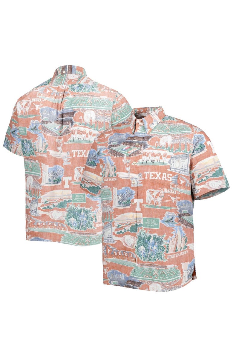 Reyn Spooner Men's Reyn Spooner Texas Orange Texas Longhorns Scenic Button-Down Shirt, Main, color, Burnt Orange