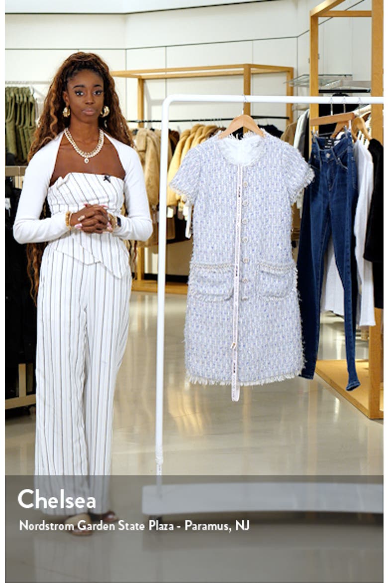 Women's Cap Sleeve Floral Button Detail Shift Dress video