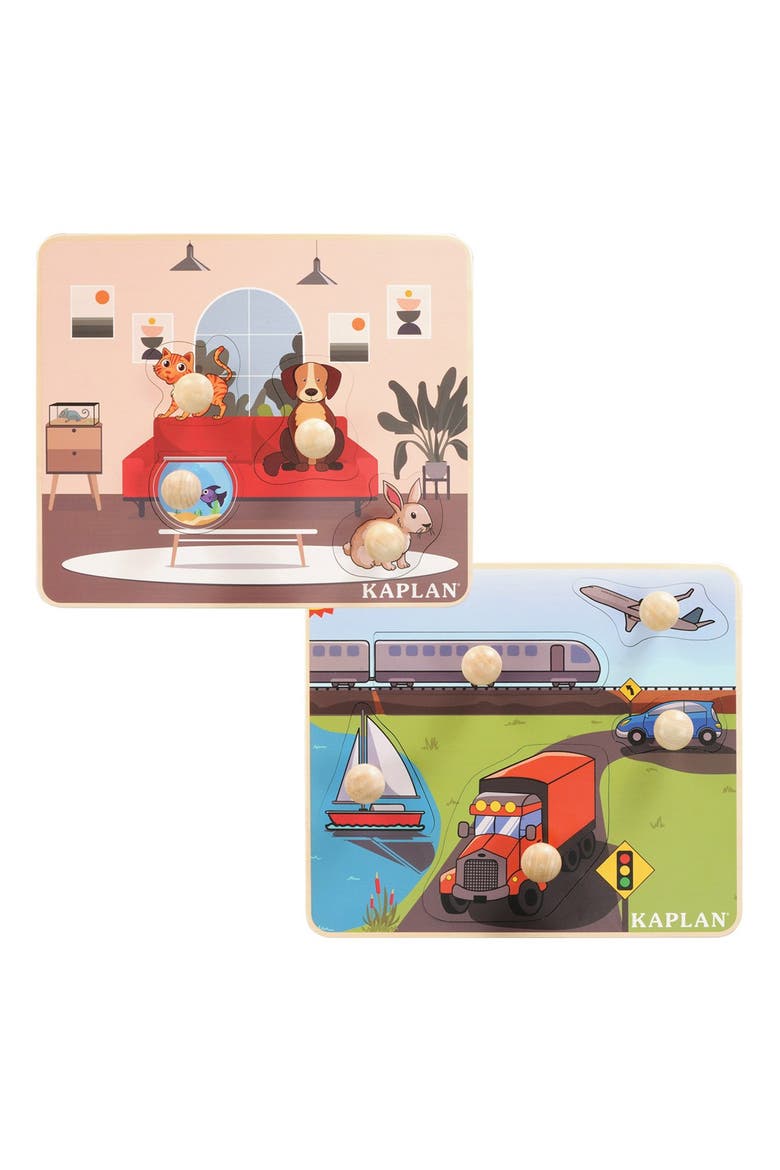 Kaplan Jumbo Knob Puzzles - Set of 7, Alternate, color, Multicolored