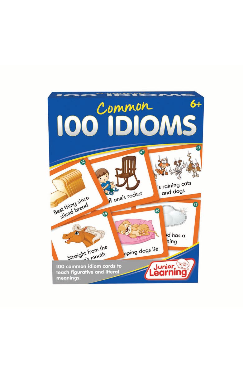 Junior Learning 100 Common Idioms Educational Activity Cards, Alternate, color, Multicolored
