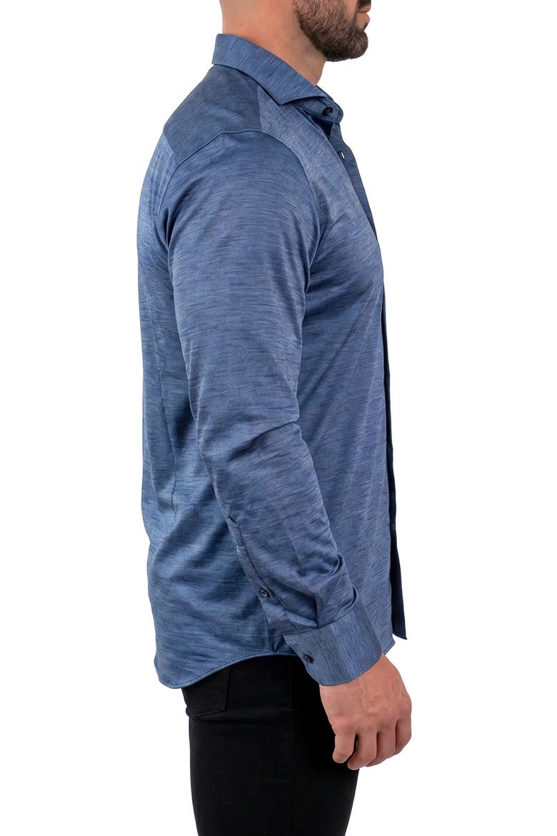 Einstein Contemporary Fit Button-Up Shirt, Alternate, color, BLUE