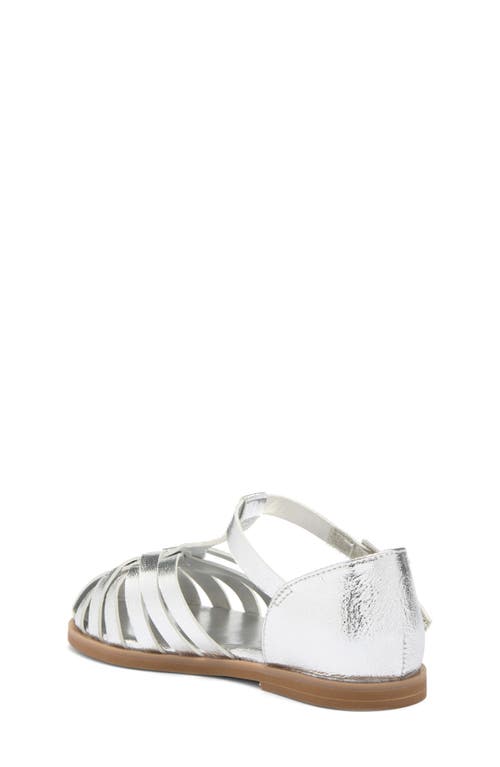 Nordstrom Rack Kids' Juniper Fisherman Sandal In Silver Metallic