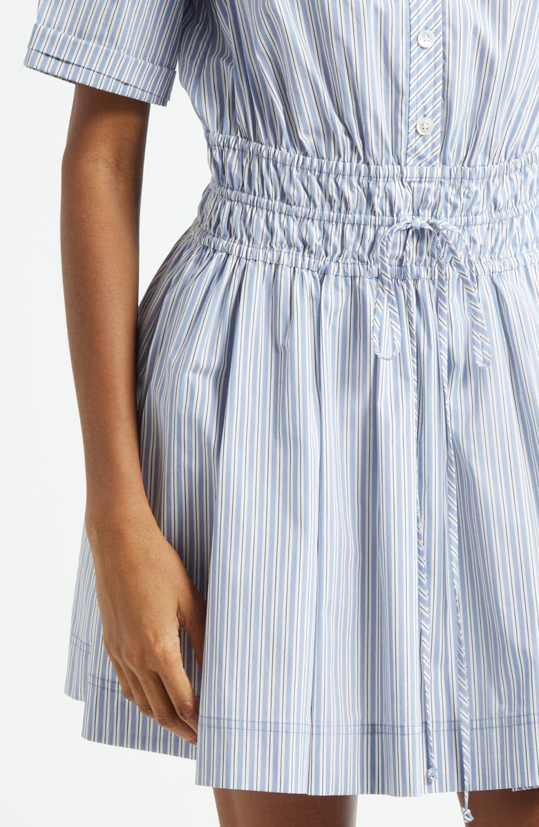 Veronica Beard Susan Stripe Cotton Blend Shirtdress, Alternate, color, Blue Multi