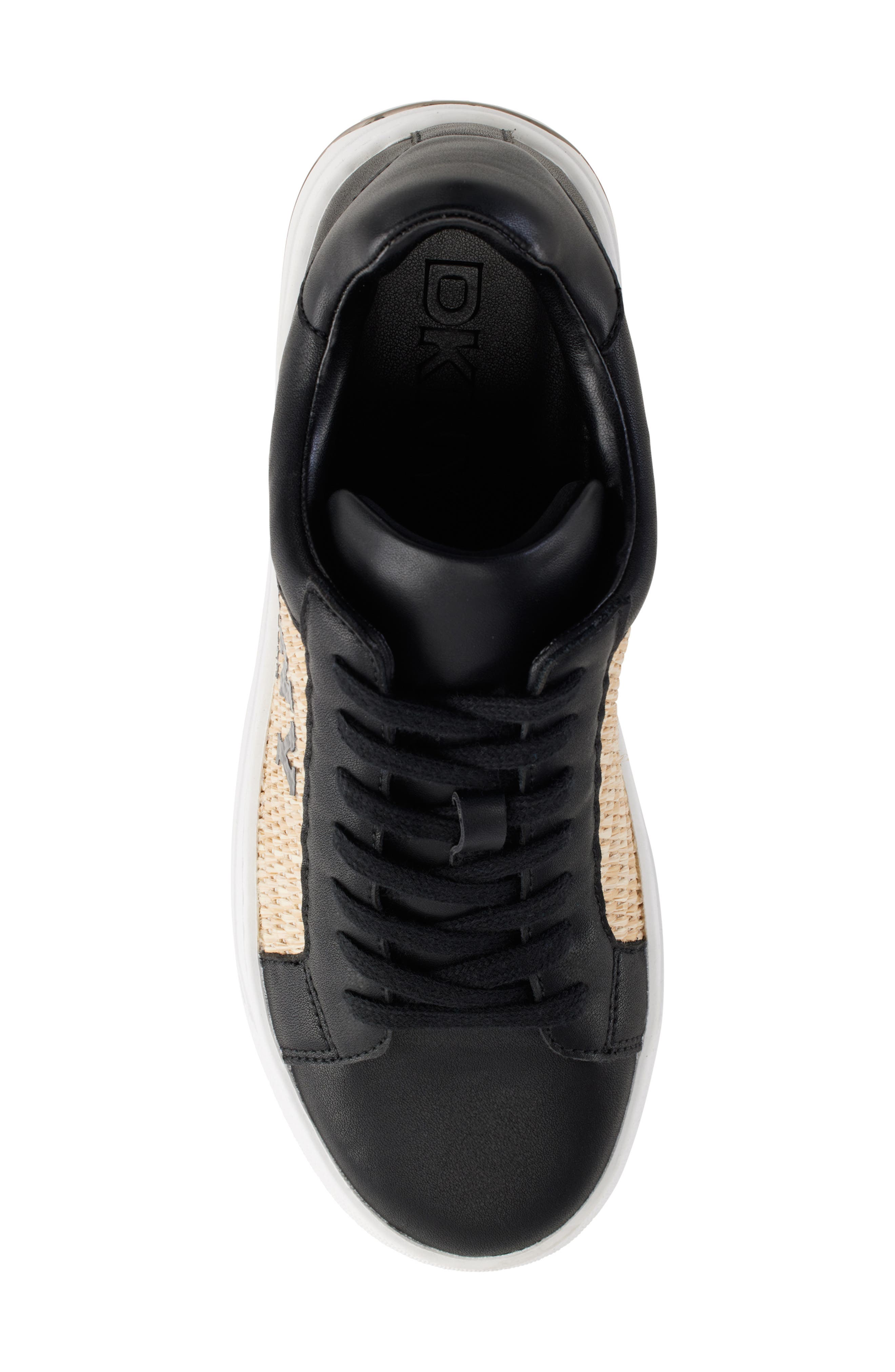 DKNY Logo Sneaker, Alternate, color, Black/ Natural