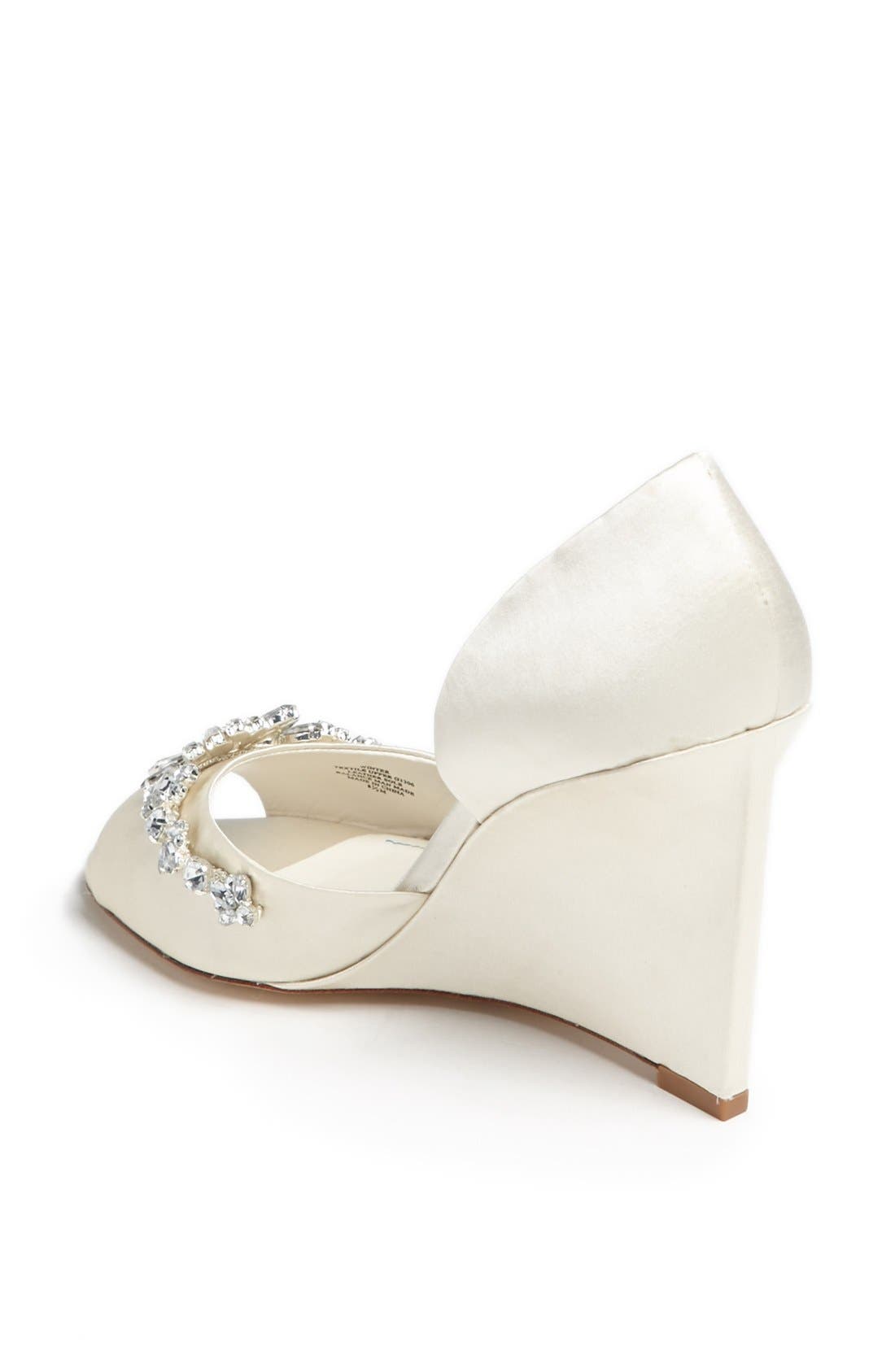 'Winter' Wedge Sandal, Alternate, color, IVORY SATIN