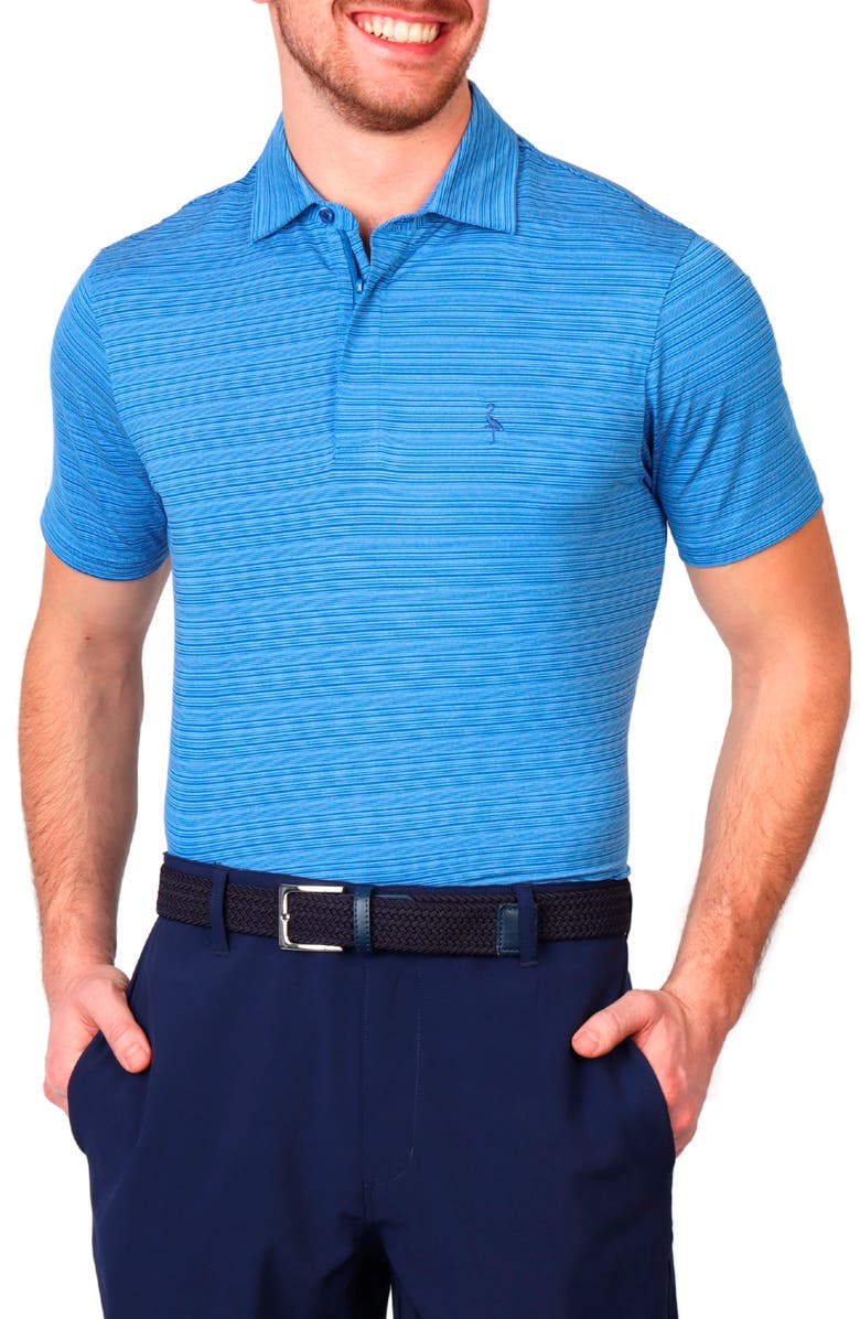 TailorByrd Variegated Stripe Performance Polo, Alternate, color, Blue