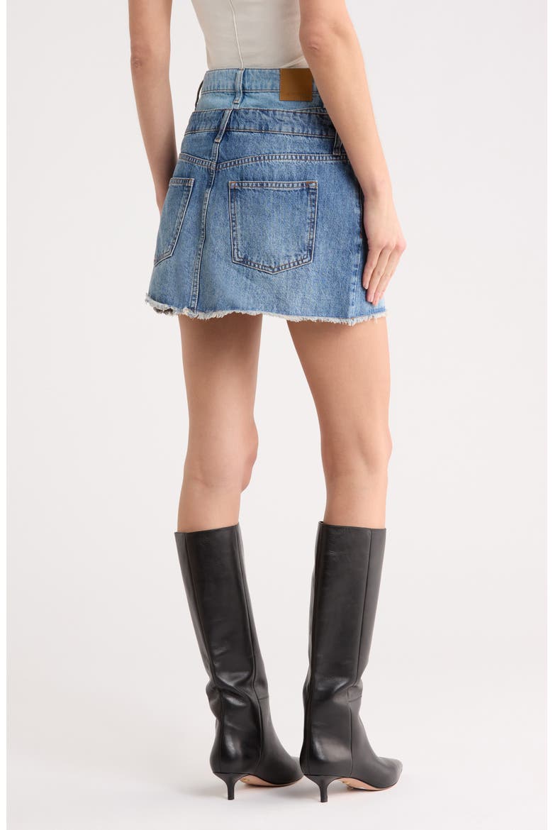 Salix Double Waistband Denim Miniskirt, Alternate, color, CATALINA TRANCOSO