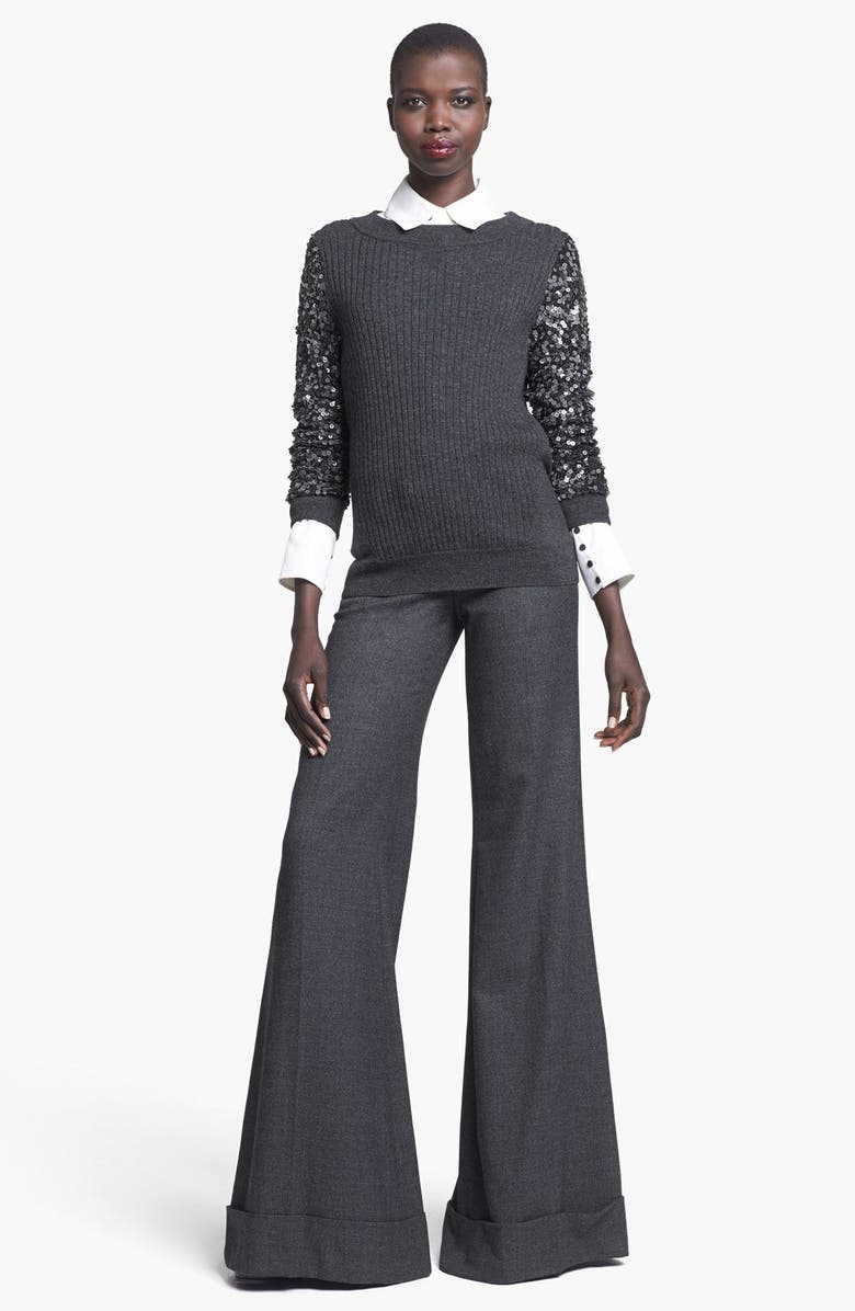 Rachel Zoe 'Presley' Sequin Sleeve Sweater, Alternate, color, 