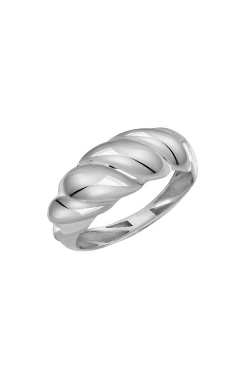Bony Levy 14k Gold Twisted Stackable Ring In Silver