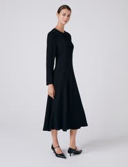 Ghost London Cora Crepe Tie Front Midi Dress