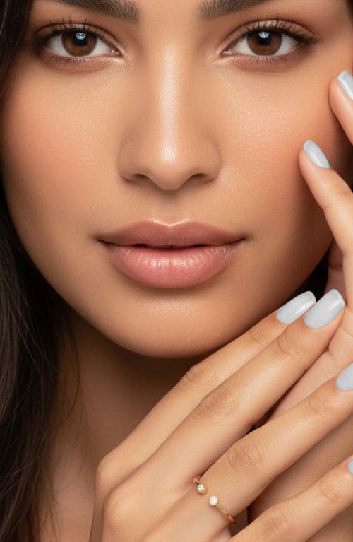 Gabi Rielle Double Bezel Set Cubic Zirconia Open Ring In Gold