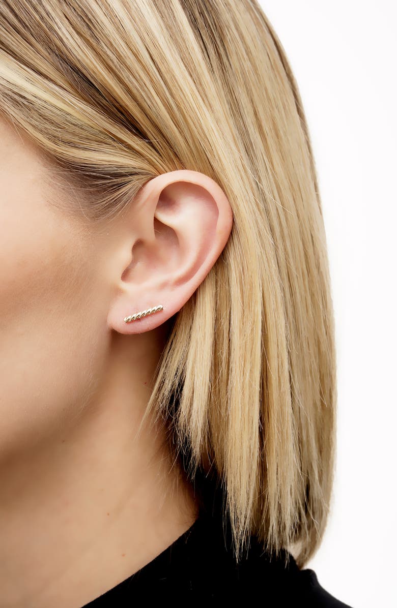 Bony Levy 14K Gold Twisted Bar Stud Earrings, Alternate, color, 