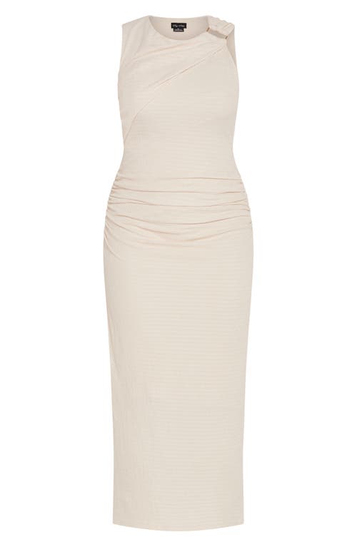 City Chic Fion Sleeveless Sheath Dress In White