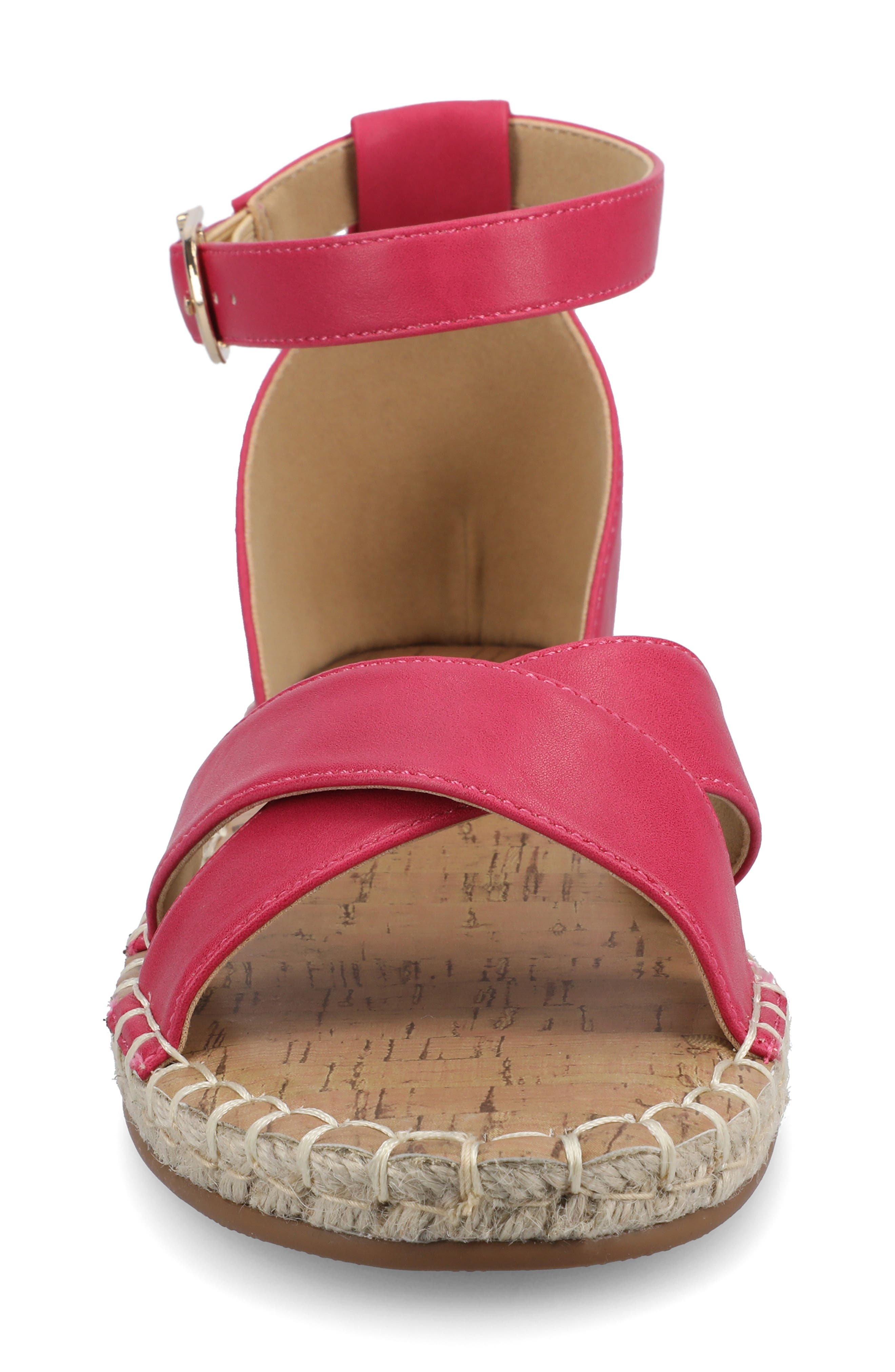 JOURNEE Lyddia Espadrille Sandal, Alternate, color, HOT PINK
