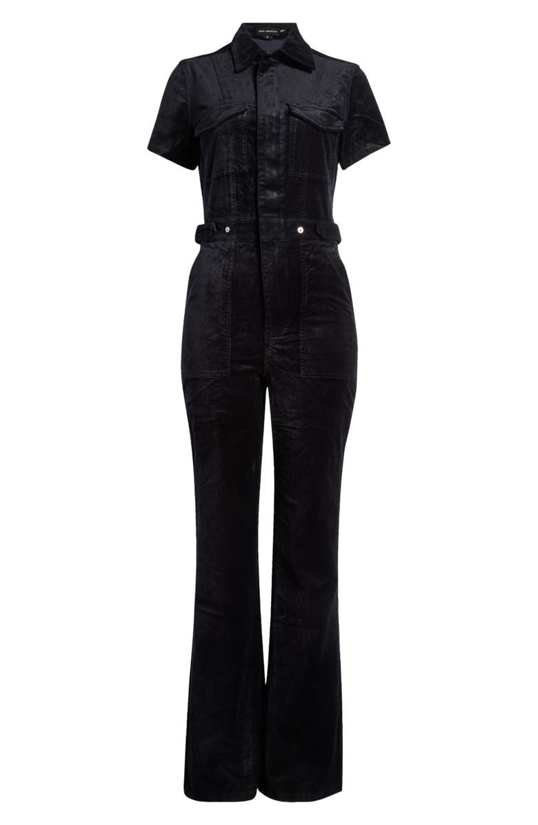 Good American Fit for Success Bootcut Velvet Jumpsuit, Alternate, color, 