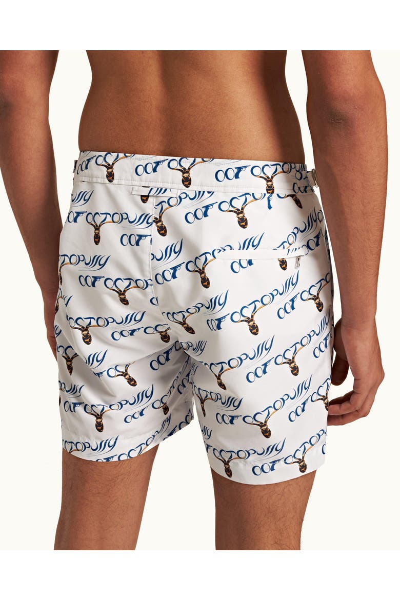 Bulldog Tailored-Fit Swim Shorts, Alternate, color, White