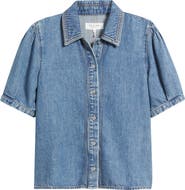 rag & bone Featherweight Taylor Short Sleeve Denim Button-Up Shirt