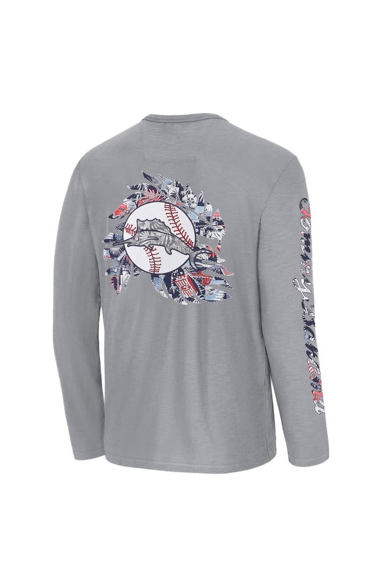 Tommy Bahama Men's Tommy Bahama Gray San Francisco Giants Tropic Curveball Lux Long Sleeve T-Shirt, Alternate, color, Gray