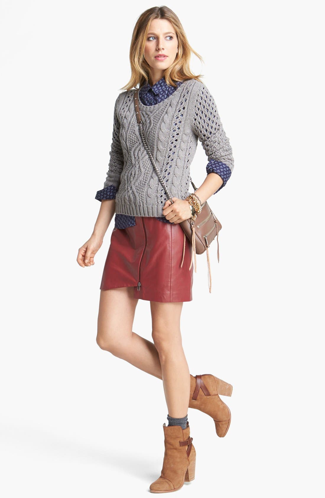 'Kinsey' Bootie, Alternate, color, CAMEL