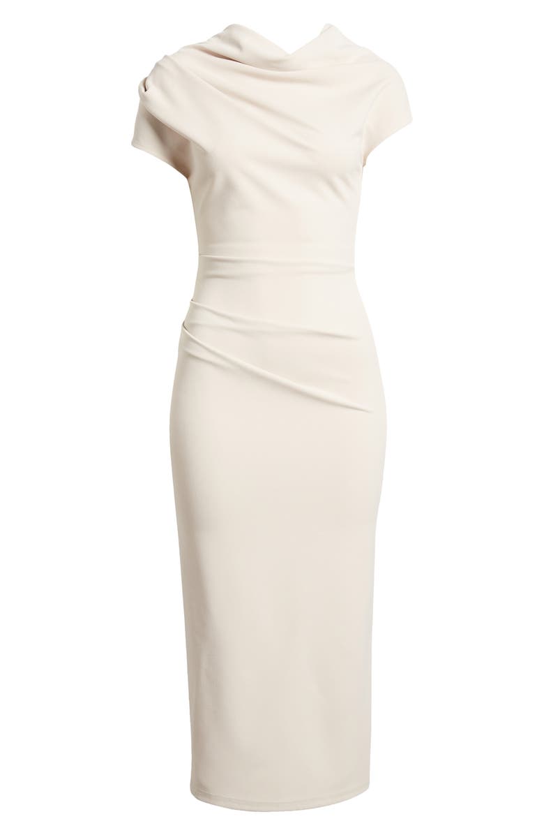NIKKI LUND Kathleen Midi Sheath Dress, Alternate, color, Beige