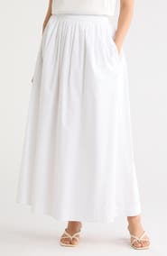 BOSS Vlondie Smocked Waist Midi Skirt