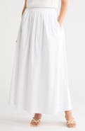 BOSS Vlondie Smocked Waist Midi Skirt