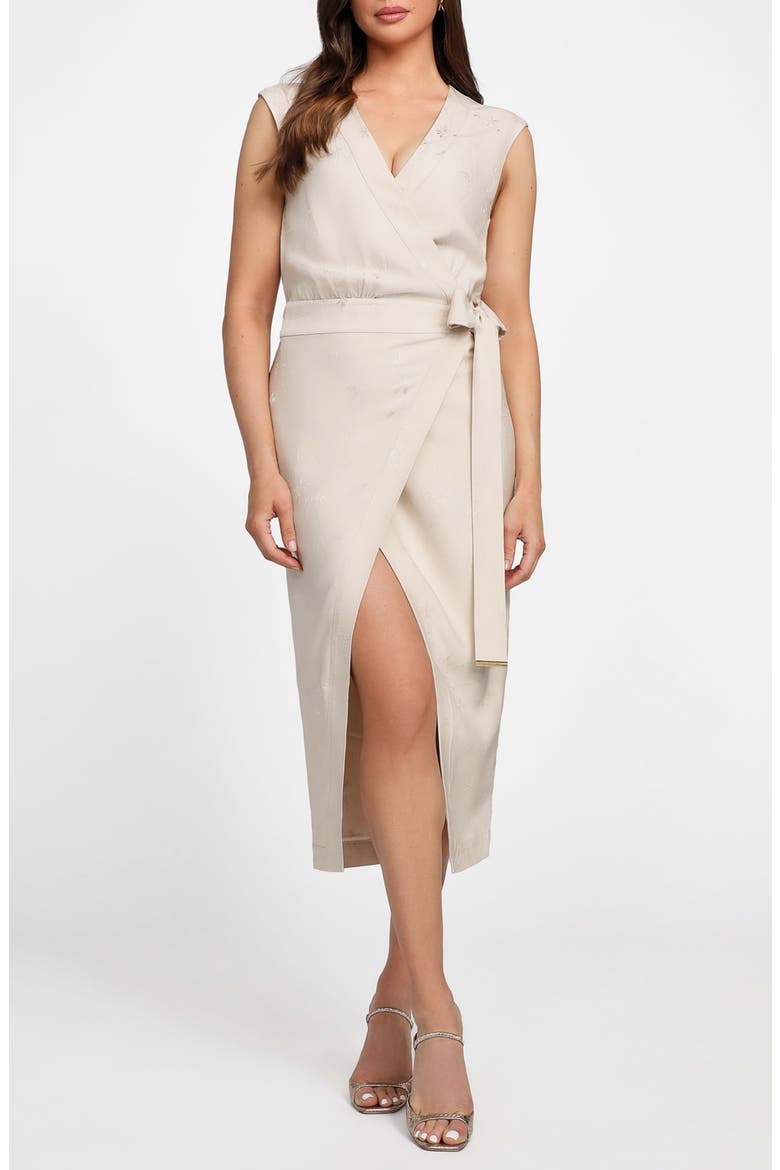 Whitney Jacquard Wrap Dress, Main, color, DREAMY MOON MULTI