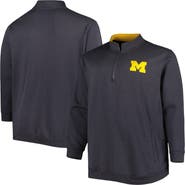 COLOSSEUM Men's Colosseum Charcoal Michigan Wolverines Big & Tall Tortugas Logo Quarter-Zip Sweatshirt