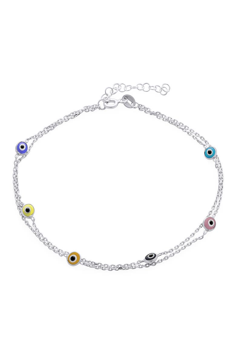 Sterling Silver Evil Eye Glass Anklet video