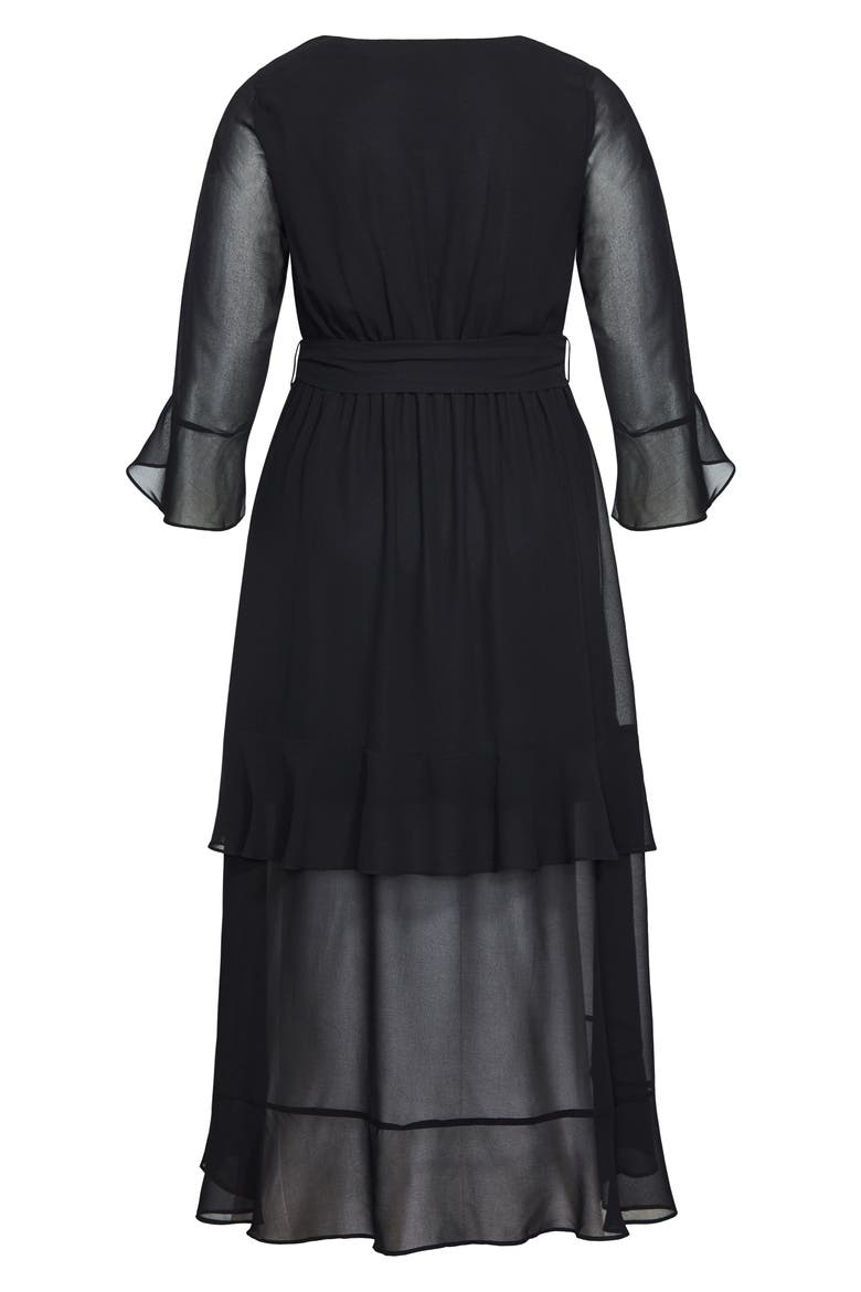 Romantic Ruffle Maxi Dress, Alternate, color, BLACK