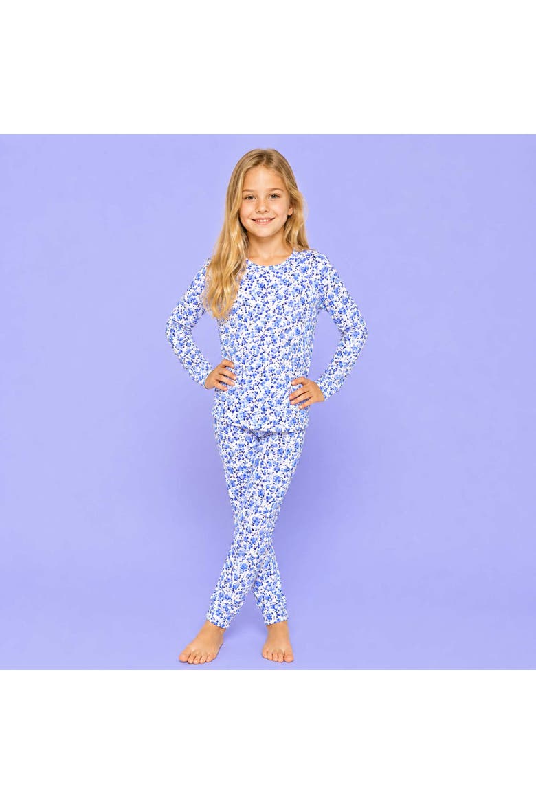 Modal Pajamas - Blue Floral, Alternate, color, Blue