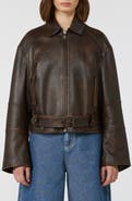 Weekend Max Mara Egizio Leather Moto Jacket