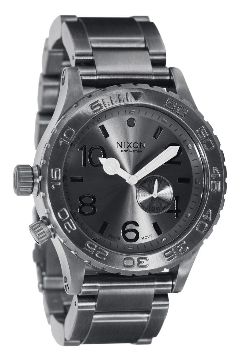 'The 42-20' Tide Watch, Main, color, GUNMETAL