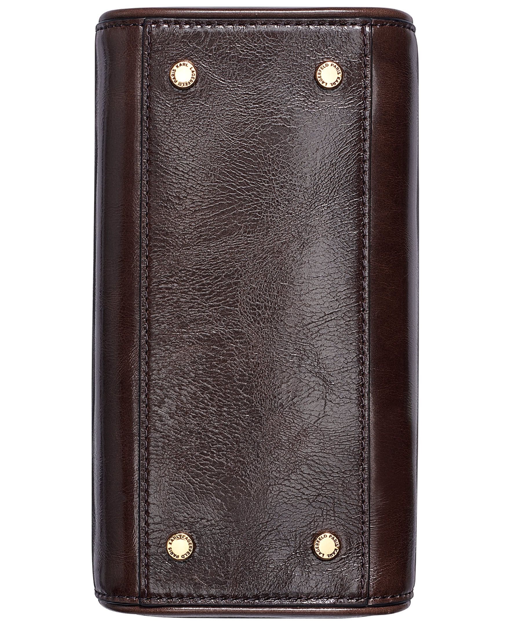 Perette Burnished Barrel Crossbody Bag, Alternate, color, Espresso