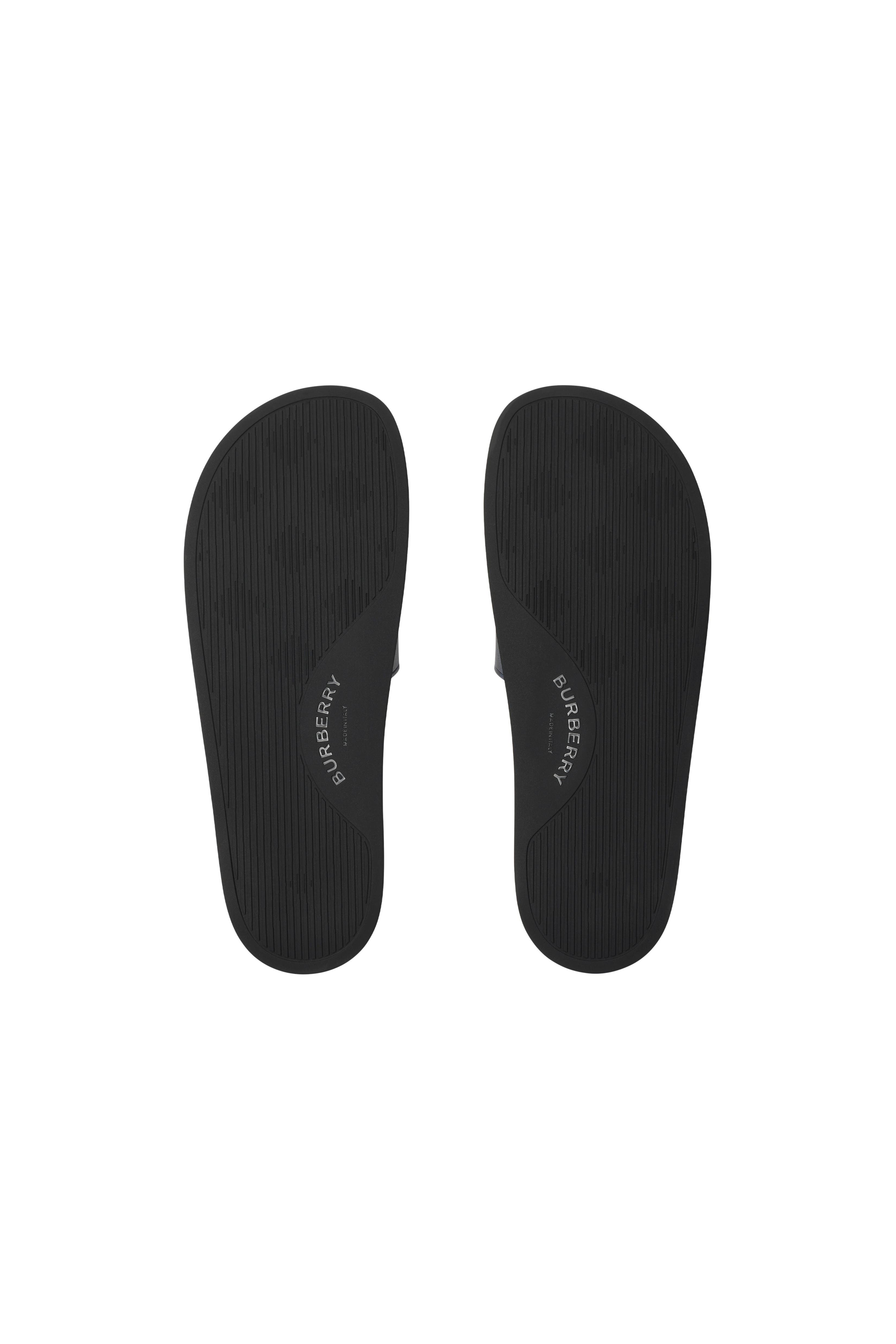 Burberry Check Slides, Alternate, color, Midnight