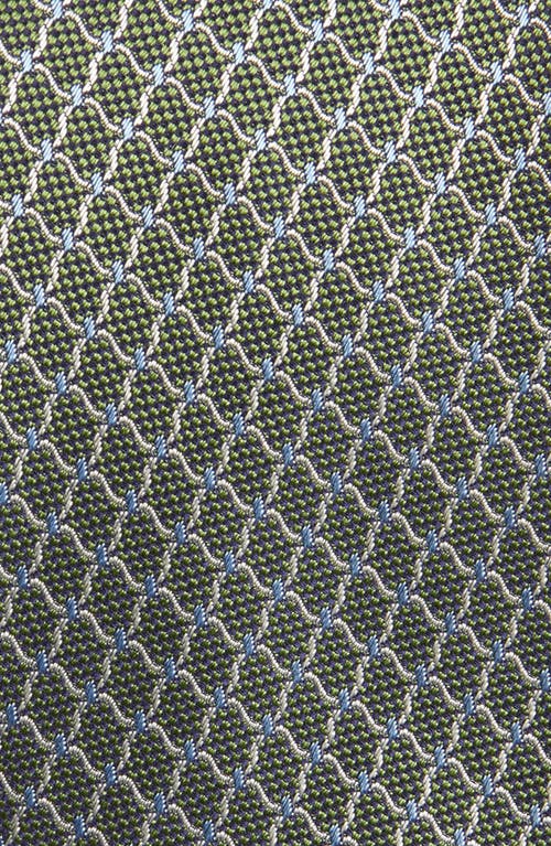 David Donahue Neat Silk Tie In Green