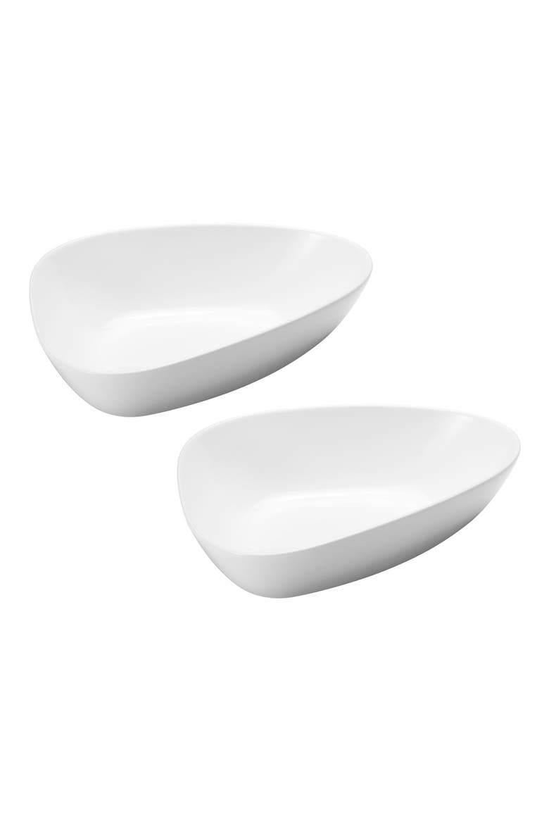 Sky Set of 2 Porcelain Serving Bowls, Alternate, color, WHITE