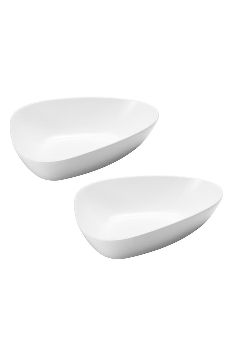 Georg Jensen Sky Set of 2 Porcelain Serving Bowls, Alternate, color, White