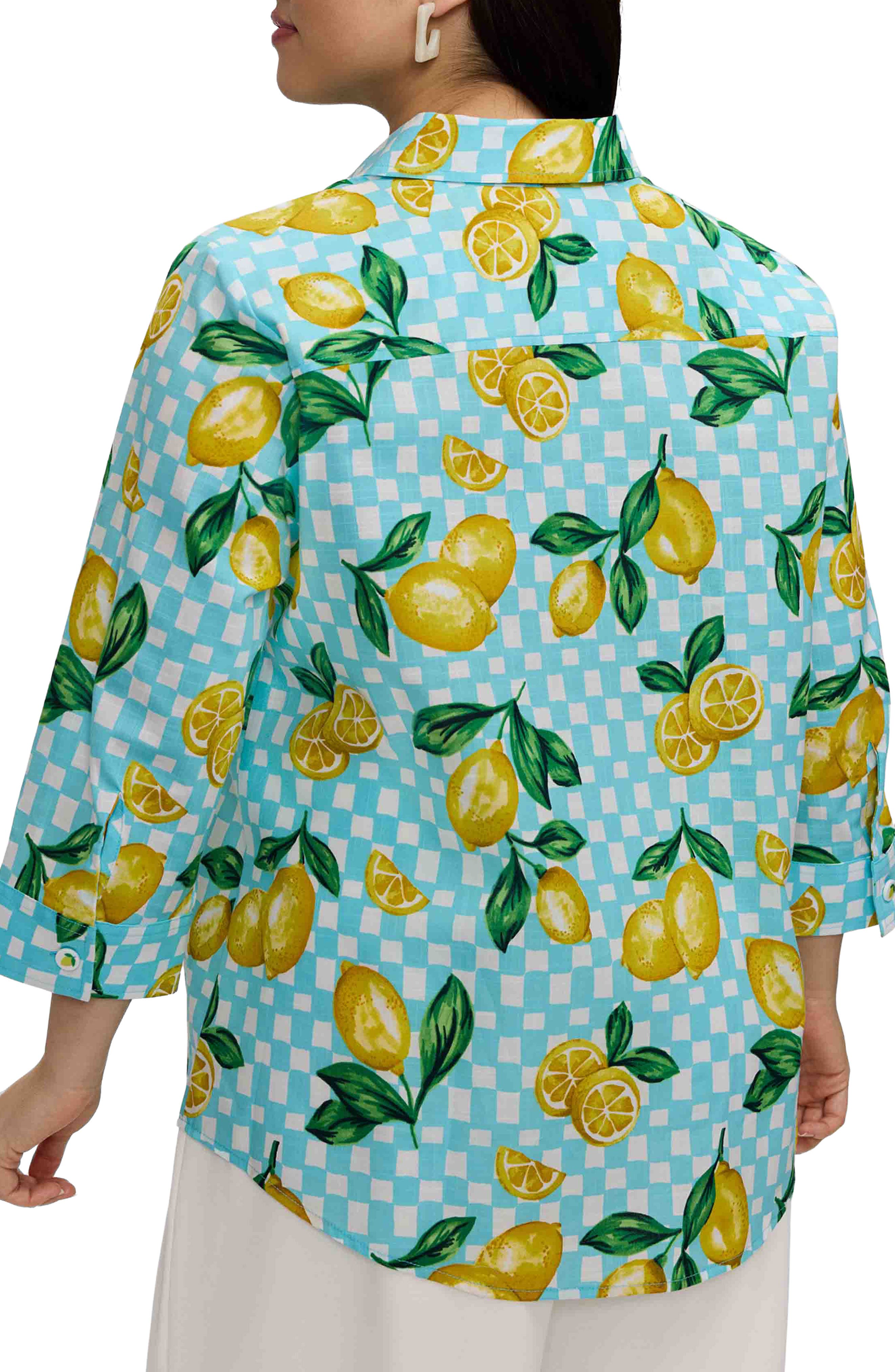 Hampton Riv Print Cotton Button-Up Shirt - image 2