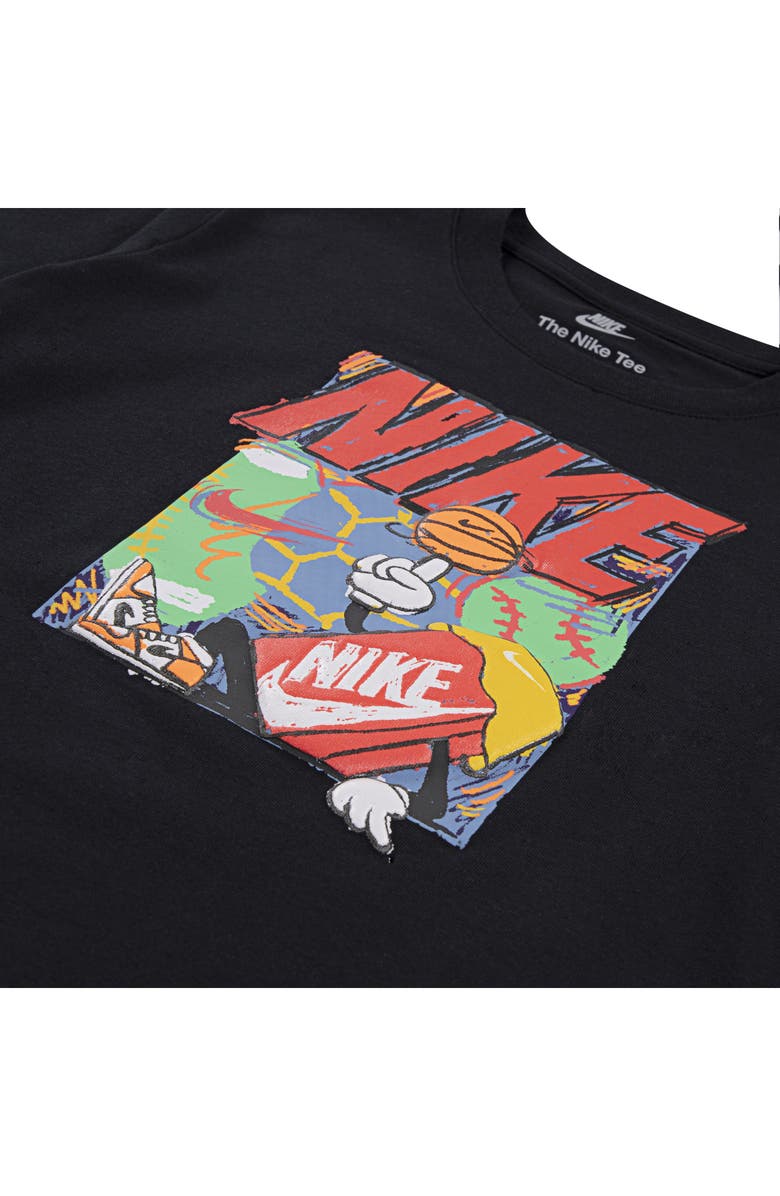 Nike Kids' Boxy Basketball Long Sleeve Graphic T-Shirt, Alternate, color, Black