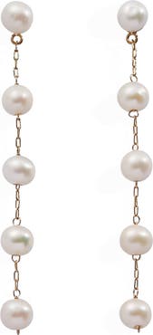 Alex and Ani Freshwater Pearl Linear Earrings