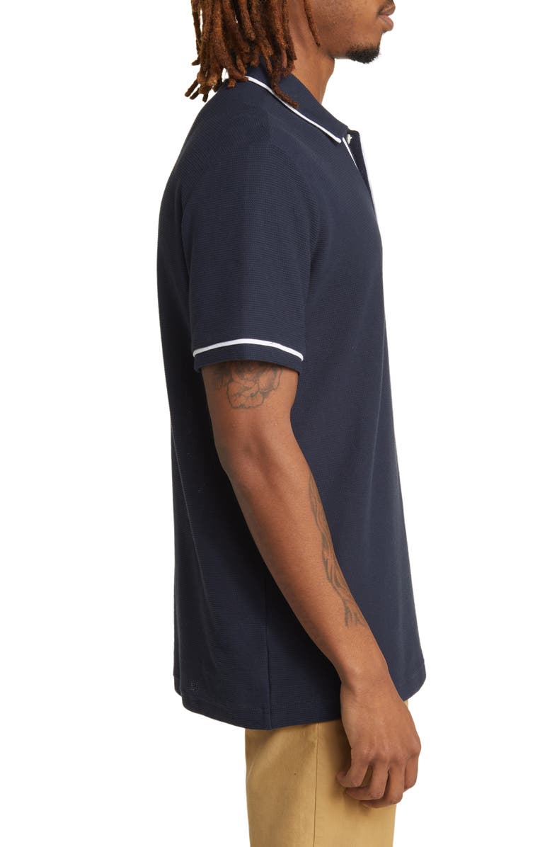 Original Penguin Earl Organic Cotton Mesh Polo, Alternate, color, Dark Sapphire