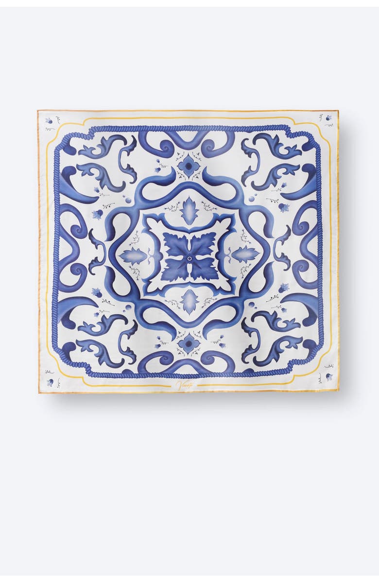 VISCATA Square Scarf, Main, color, Majolica Blue