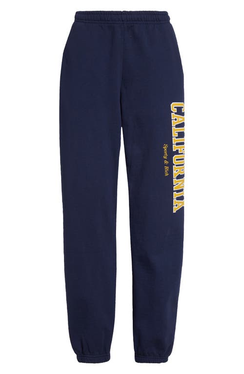 Shop Sporty And Rich Sporty & Rich California Cotton Sweatpants In Navy