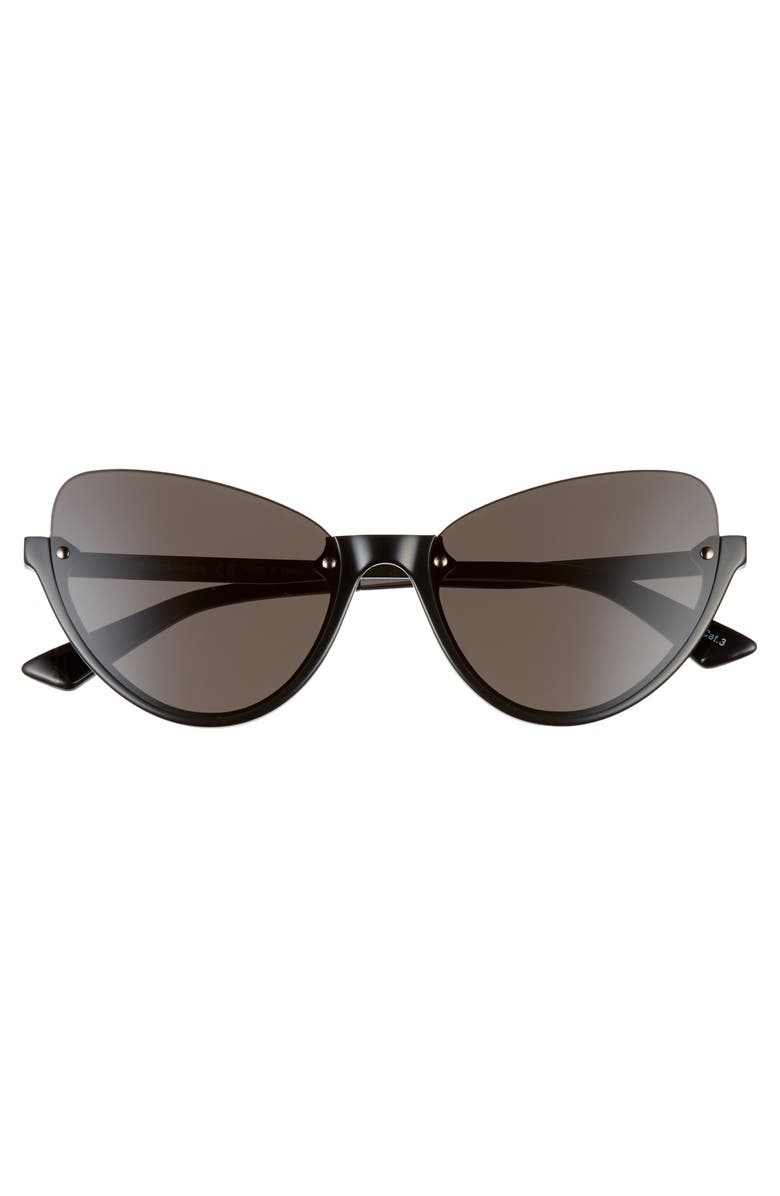 MCQ Alexander McQueen 56mm Semi Rimless Cat Eye Sunglasses, Alternate, color, 