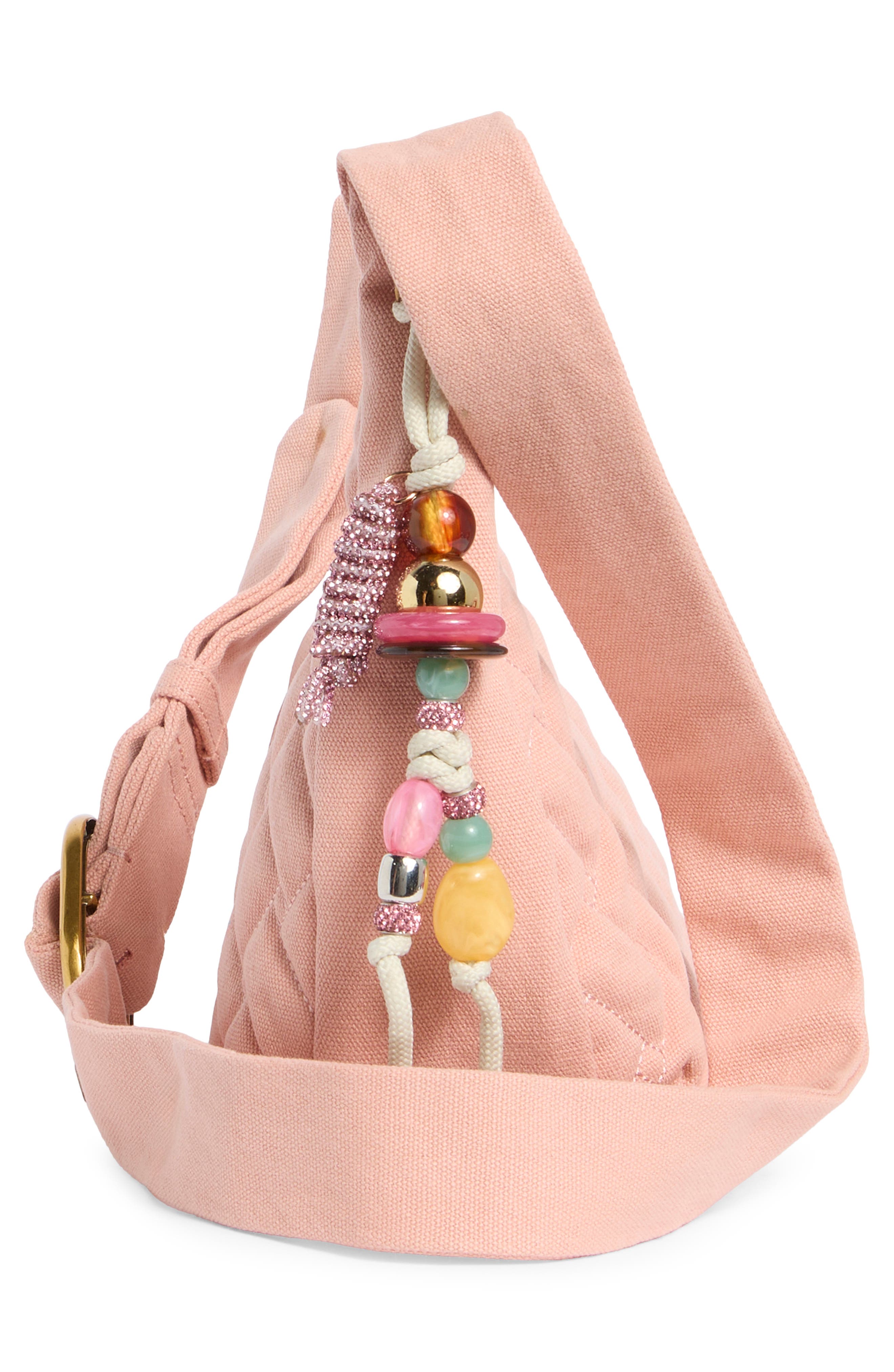 Kurt Geiger London Angel Quilted Hobo Shoulder Bag, Alternate, color, Light/ Pastel Pink