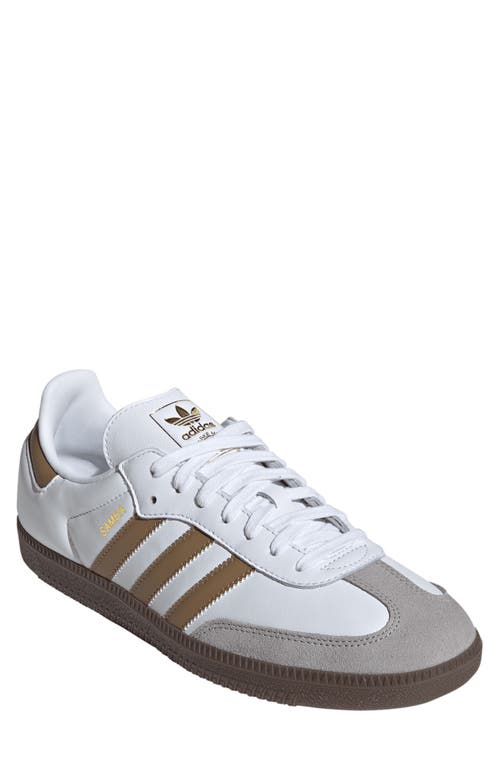 Shop Adidas Originals Adidas Samba Og Sneaker In White/brown/clear Granite